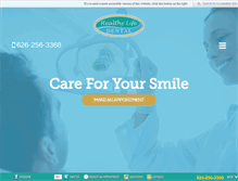 Tablet Screenshot of healthylifedentalcare.com